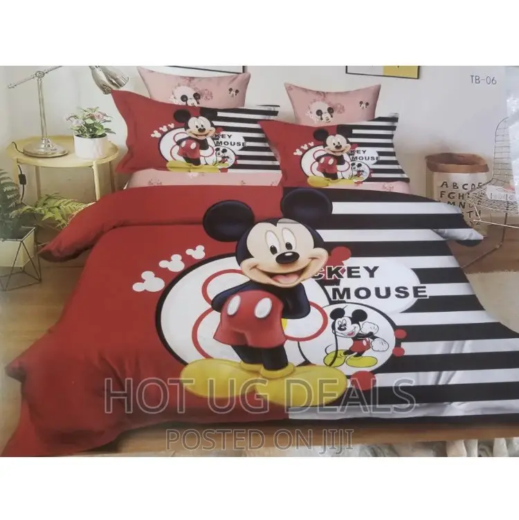 4x6 Kids Duvet Set With 1 Bedsheet 1 Pillowcase Red