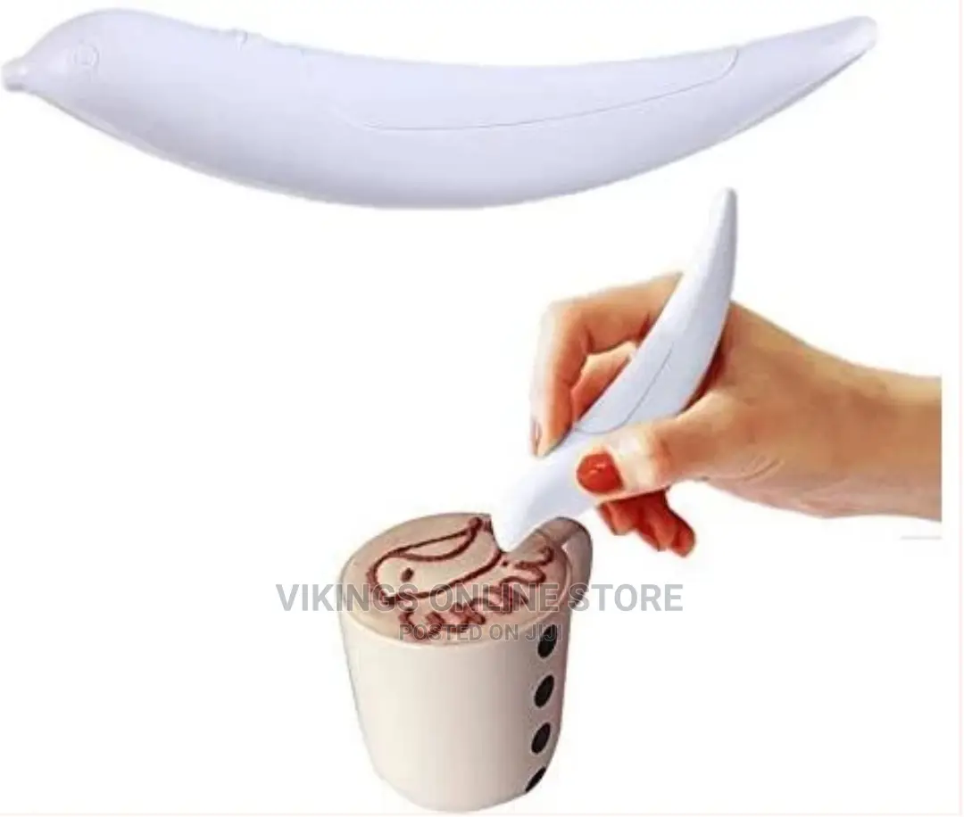Latte Coffee Spice Pen, Cake Decoration Carving Pen- White
