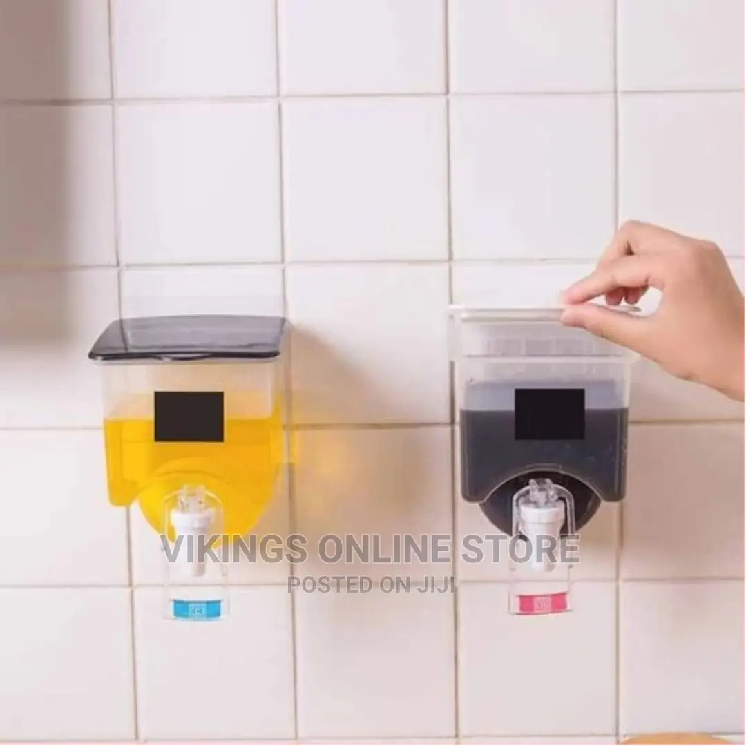 Wall Mounted Oil Sauce Vinegar Storage Bottle Dispenser