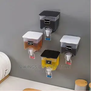 Wall Mounted Oil Sauce Vinegar Storage Bottle Dispenser