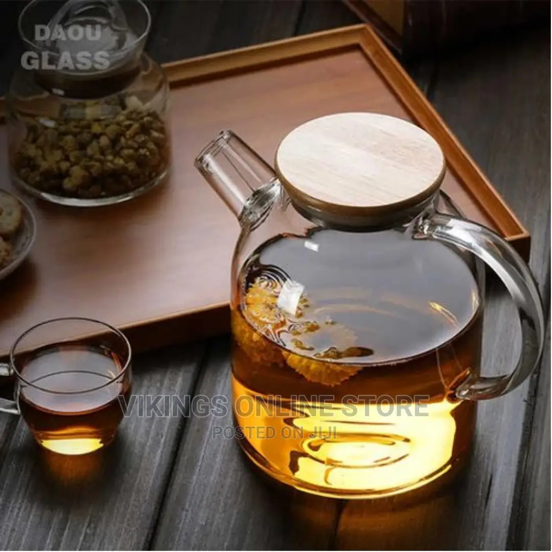 1800ml Glass Teapot Kettle With Whistle Infuser
