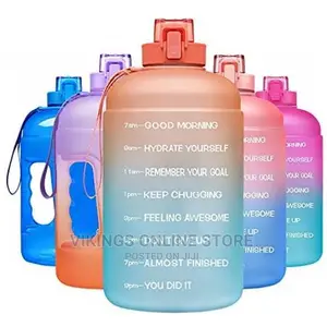 2.5L Time Marked Fitness Jug Outdoor Frosted Water Bottle,