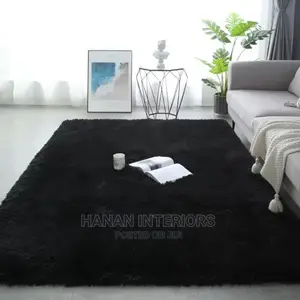 Black Fluffy Carpet