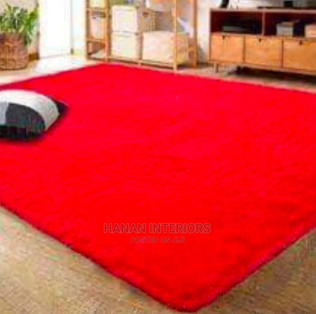 Shaggy Fluffy Carpet-Red