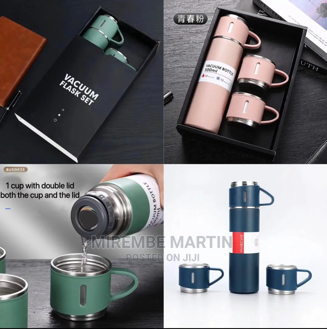 Vacuum Flask Set With Cups