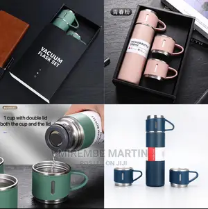 Vacuum Flask Set With Cups