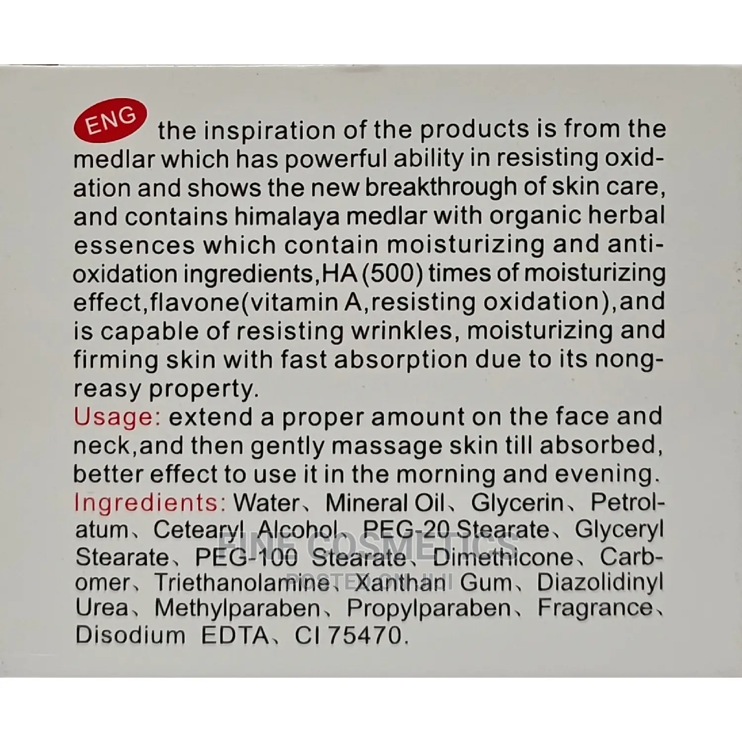 Goji Berry Anti-Aging Face Cream With Hyaluronic Acid+Retino