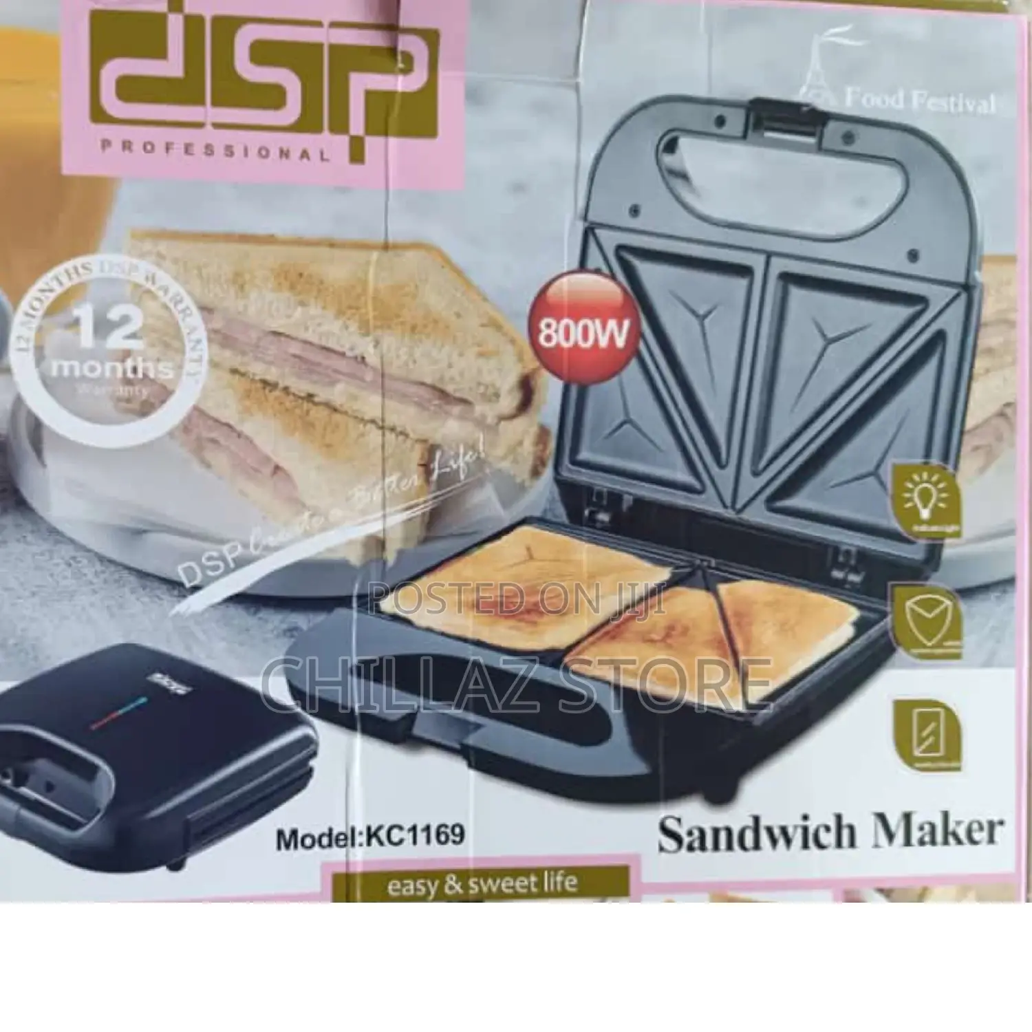 DSP Sandwich Maker Toaster Grill.