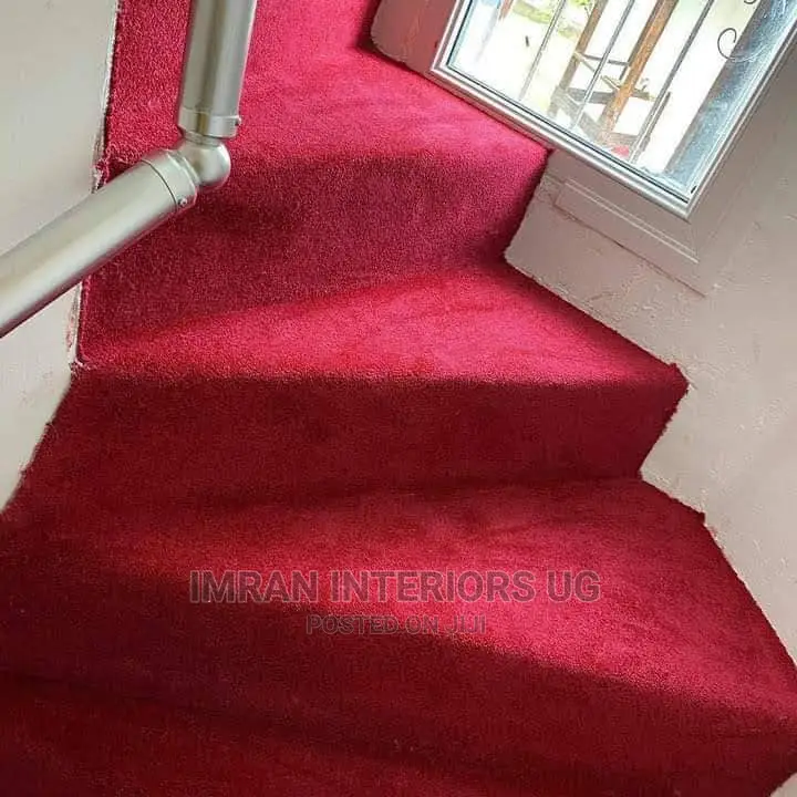 Wall to Wall Office Woolen Carpet Red