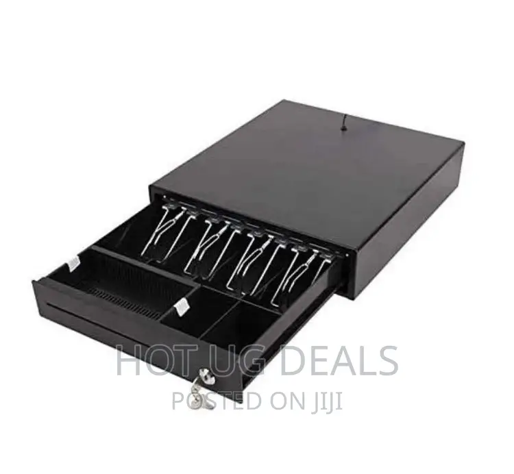 Money Box Cash Register Drawer Type for Storing Money –Black