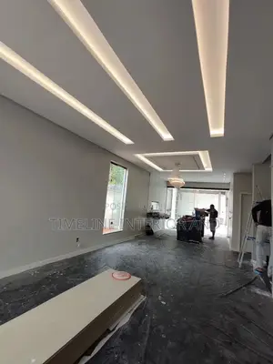 Photo - Rectangle Shape Gypsum Ceiling Design.