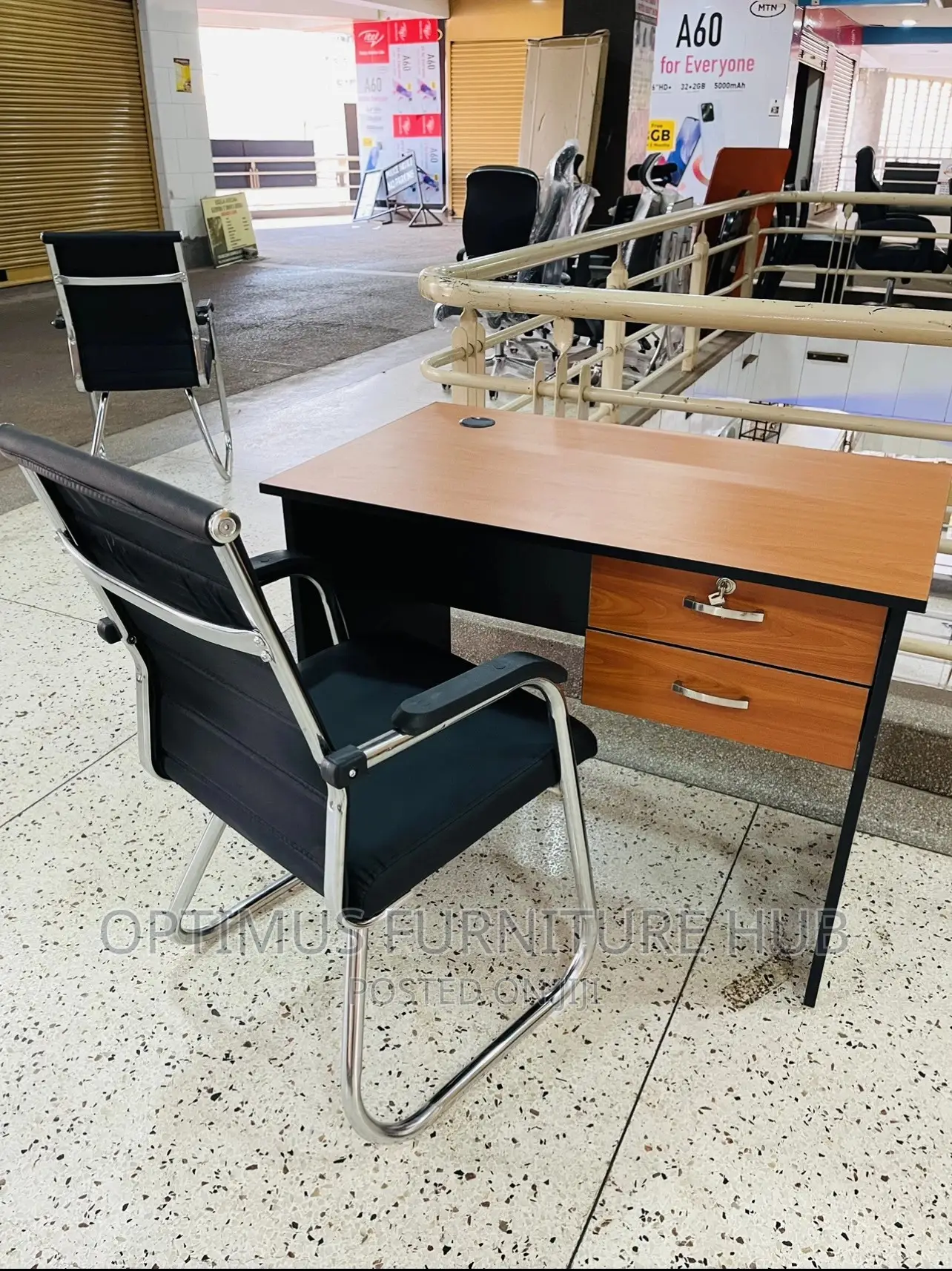 Chair and Office Desk.