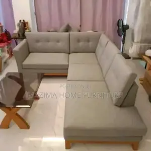 L Shape Sofa With Wood