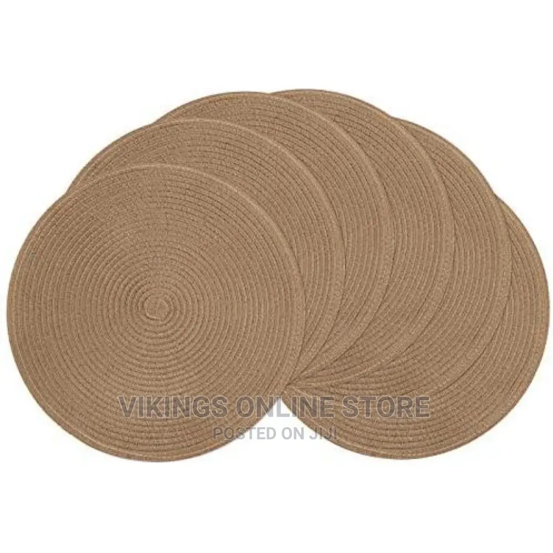 6 Round Decorative Placemats Table Mats-
