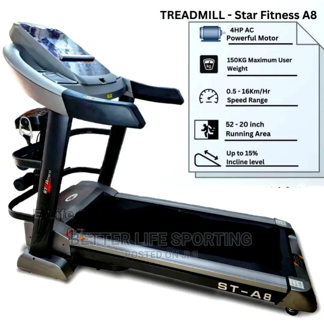 Treadmill Star Fitness AB 4hp Power Motor and Massager