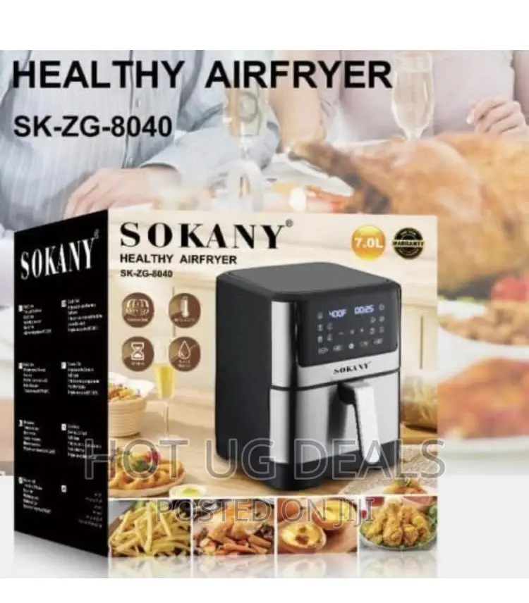 7L Sokany Oil Free Healthy Air Fryer - Silver