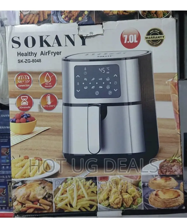 7L Sokany Oil Free Healthy Air Fryer - Silver