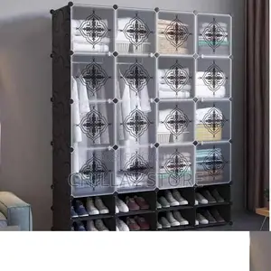 4 Columns Plastic Wardrobe.