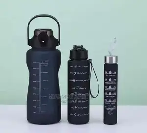 Black Water Bottle Set