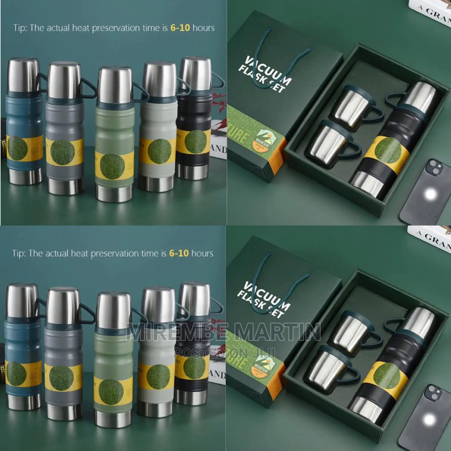Vacuum Flask With 2 Cups