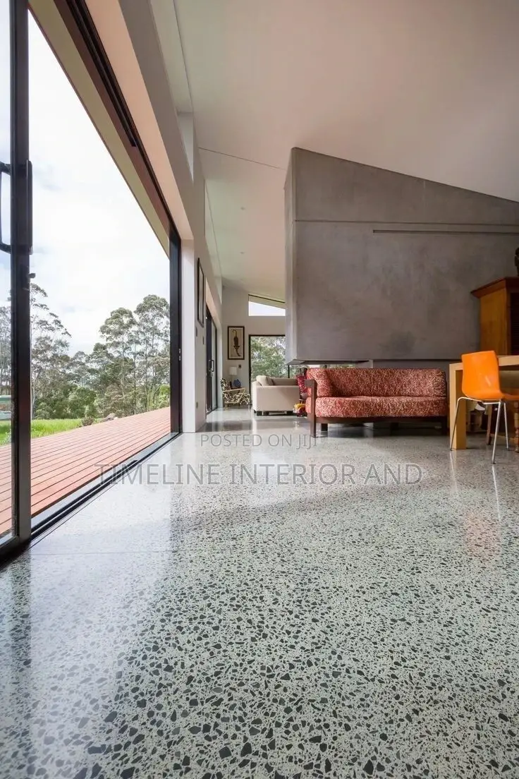 Polished Terrazzo With Epoxy Flooring.