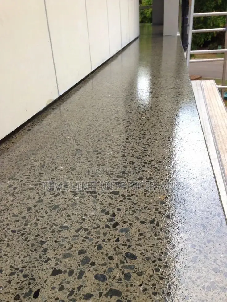 Polished Terrazzo With Epoxy Flooring.
