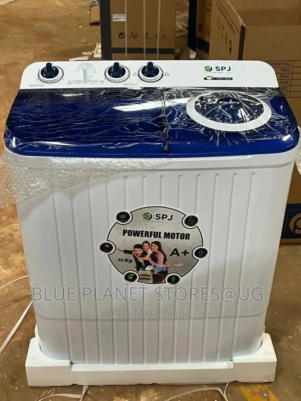 SPJ 10kgs Semi Auto Twin Tub Washing Machines \\ Top Loader.