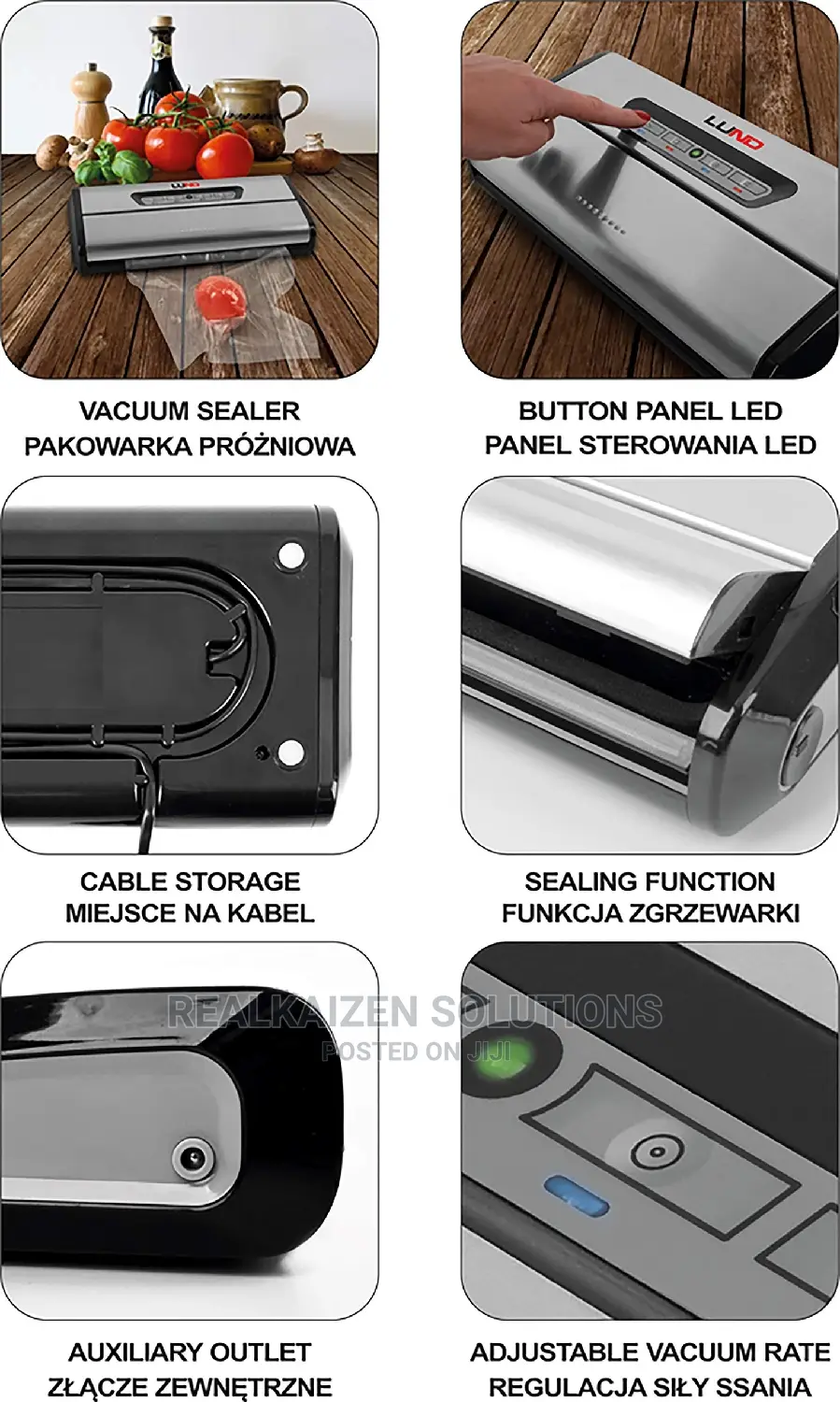 Poland LUND Stainless Steel Vacuum Sealer 175W