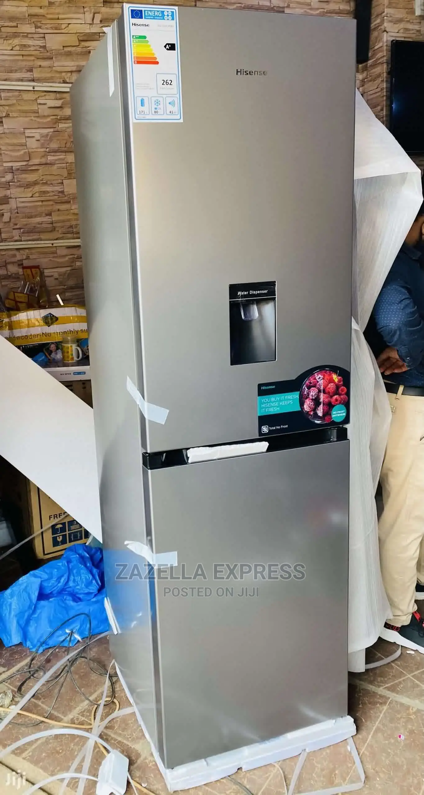 Hisense 328l Double-Door Sliver Color Fridge Frost Free