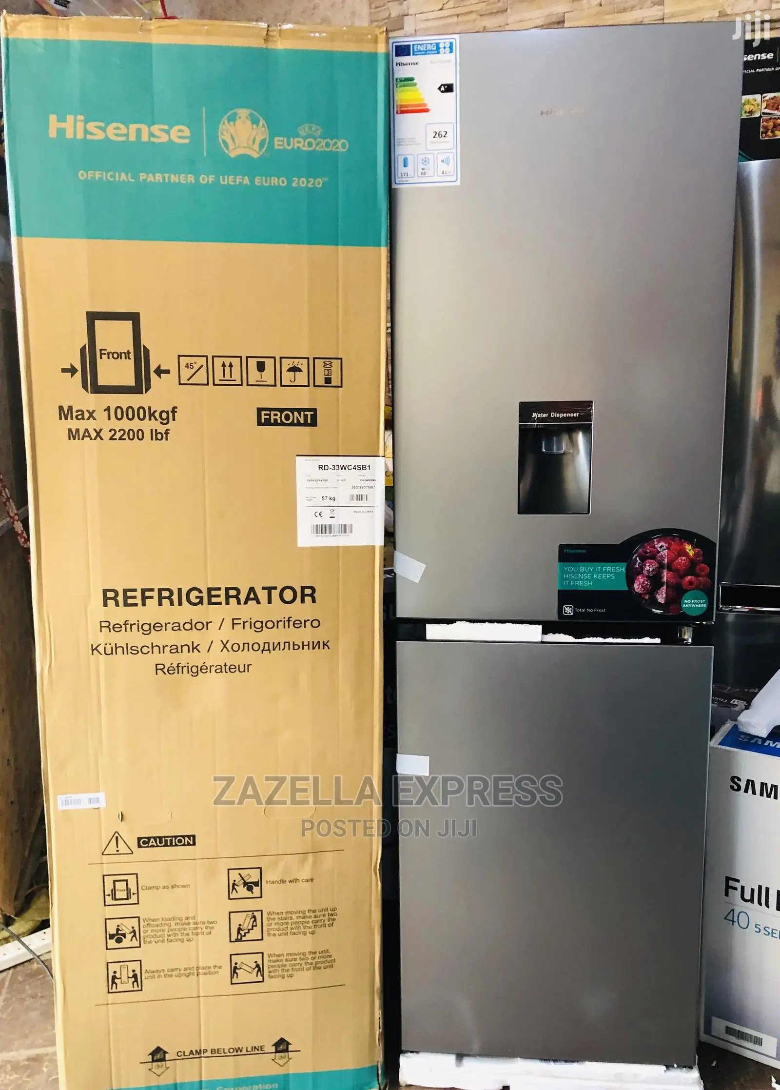 Hisense 328l Double-Door Sliver Color Fridge Frost Free