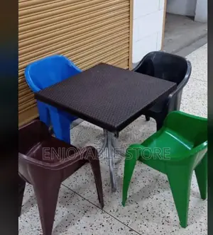 Plastic Chairs and Table (Restaurant)