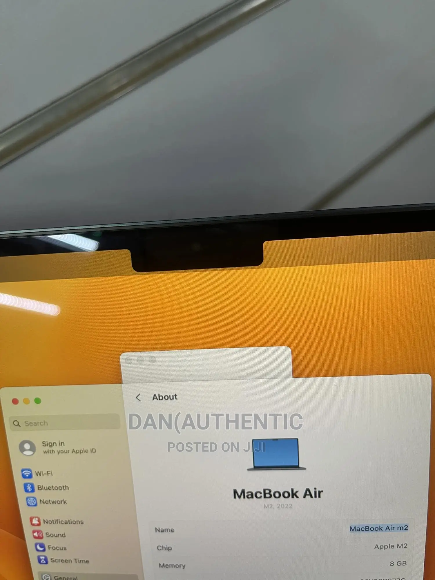 Laptop Apple MacBook Air 2022 M2 8GB Apple M2 SSD 256GB