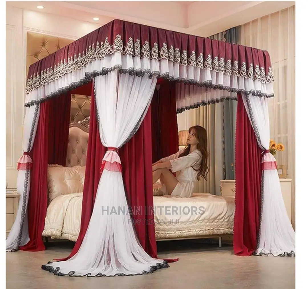 4 Steel Stands New Design Mosquito Net With Curtain