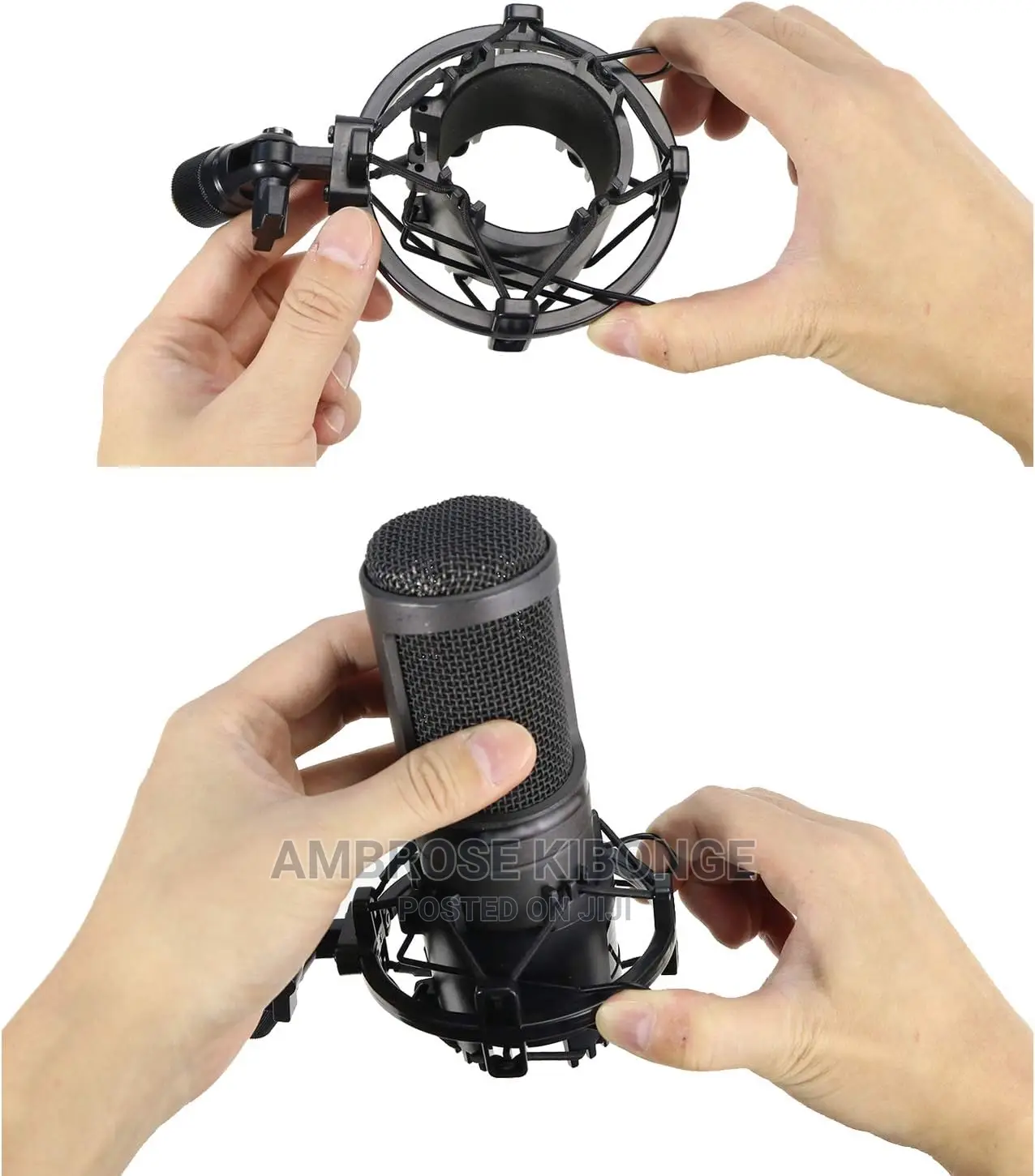 Anti Vibration Mic Clip Holder Shock Mount for Studio Mic.