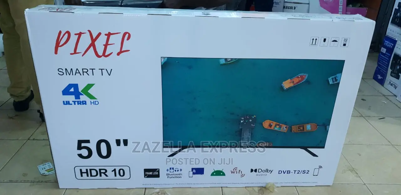 Pixel 55-Inch Android Smart Frameless Digital Free to Air TV