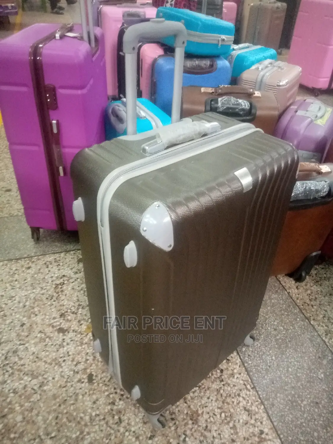 Executive Plastic Suitcase. Medium (Gray).
