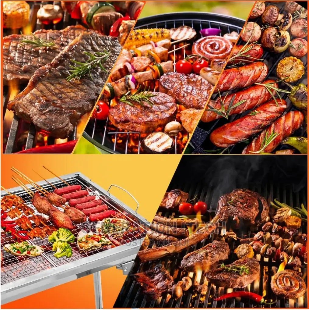 Portable Stainless Steel Grill - Outdoor Camping BBQ Grill