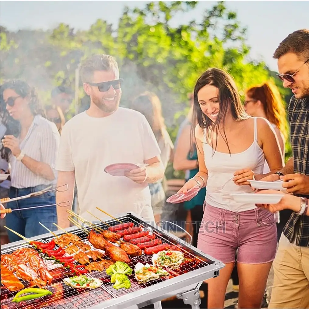 Portable Stainless Steel Grill - Outdoor Camping BBQ Grill