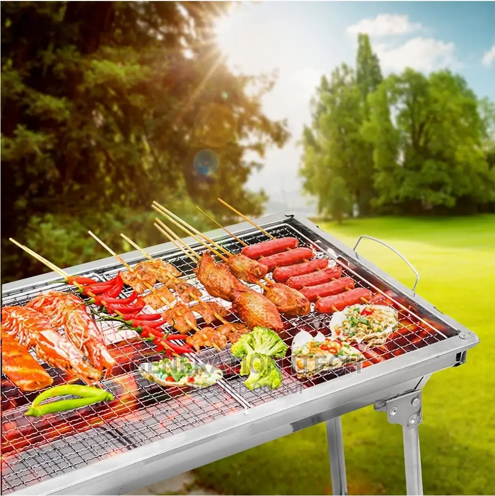 Portable Stainless Steel Grill - Outdoor Camping BBQ Grill