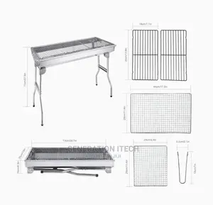 Portable Stainless Steel Grill - Outdoor Camping BBQ Grill