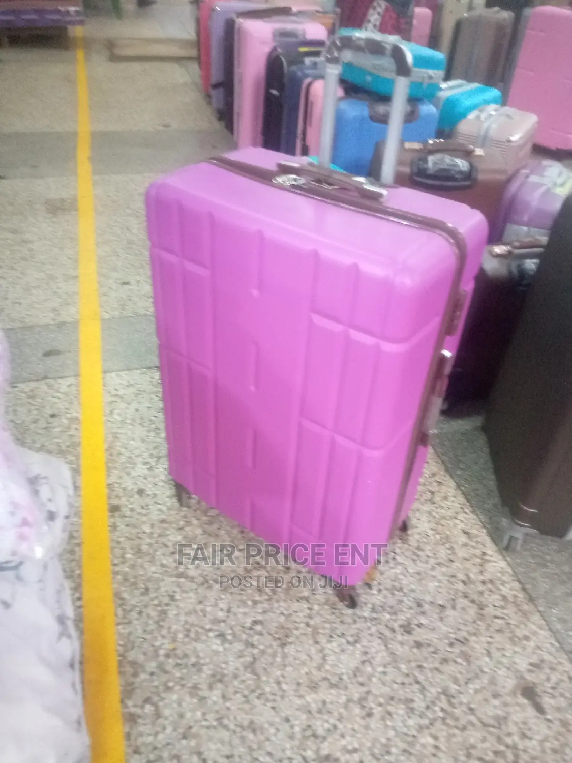 Original Plastic Suitcases.( Pink)