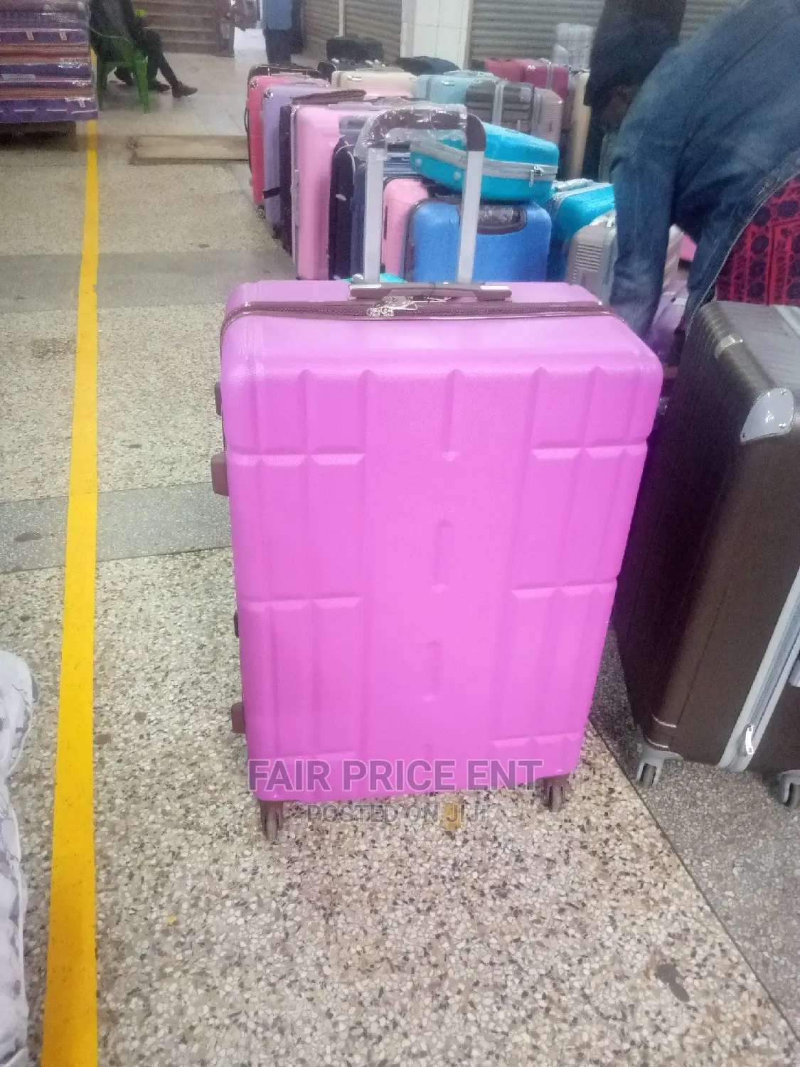 Original Plastic Suitcases.( Pink)