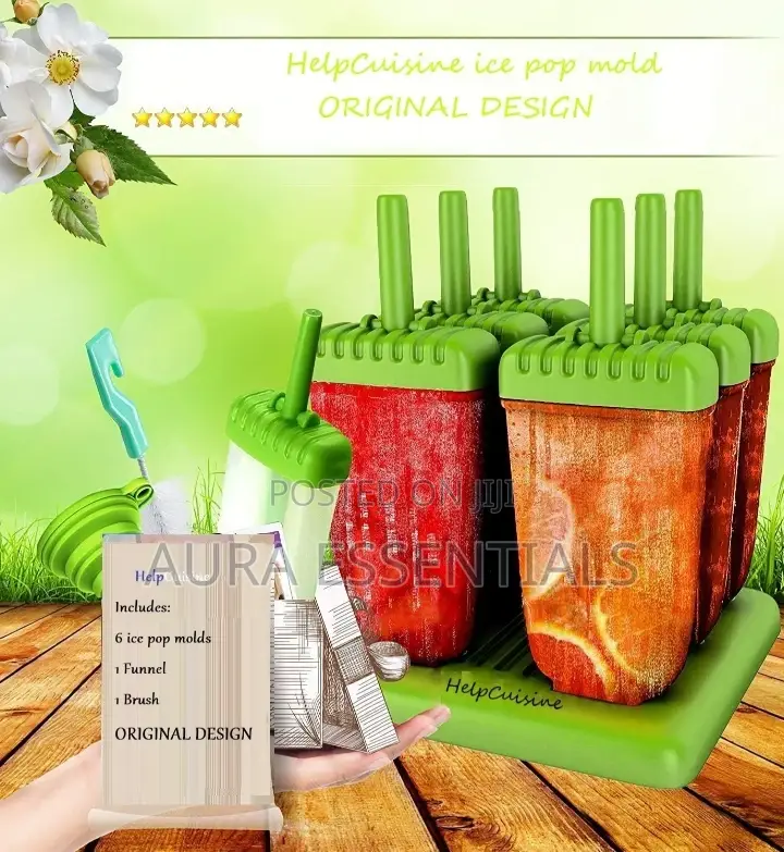 Popsicles Molds, Set of 6 Ice Pop Molds