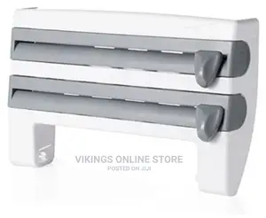 4 in 1 Cling Film, Paper Towel and Foil Rack Cutter, Holder