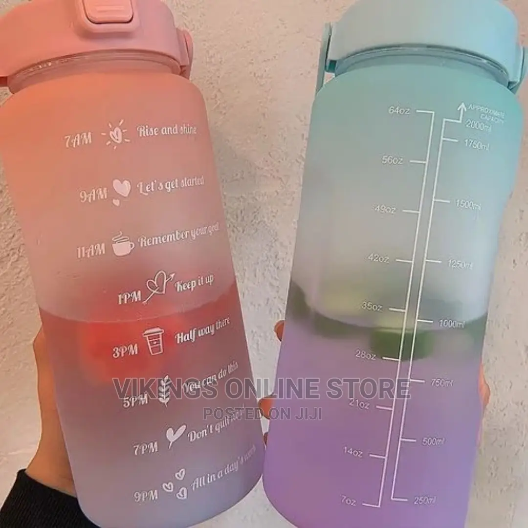 2L Time Marked Fitness Jug Water Bottle