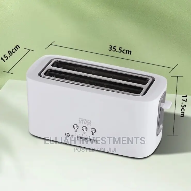 Winning Star 4 Slice Electric Bread Toaster-White