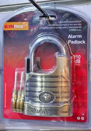 Steel Kinbar Alarm Padlock With Guard