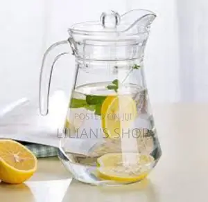 Glass Jar / Pitcher With Plastic Lid