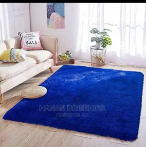Fluffy Blue Carpet
