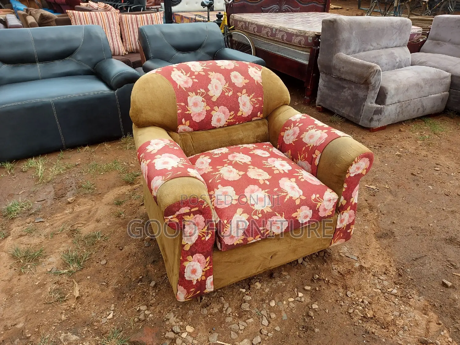 Floral Single Seater Sofa